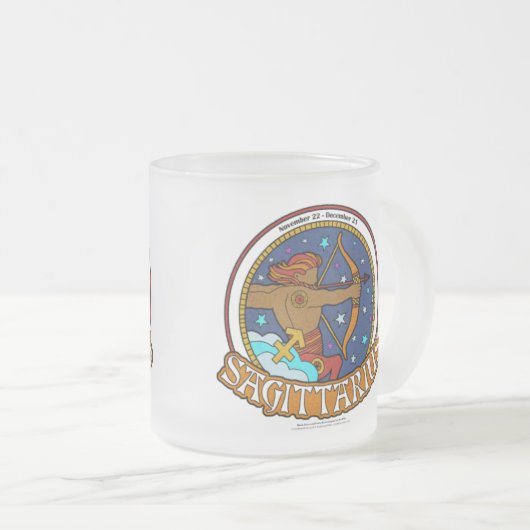 NP Sagittarius Frosted Glass Mok (Voorkant rechts)
