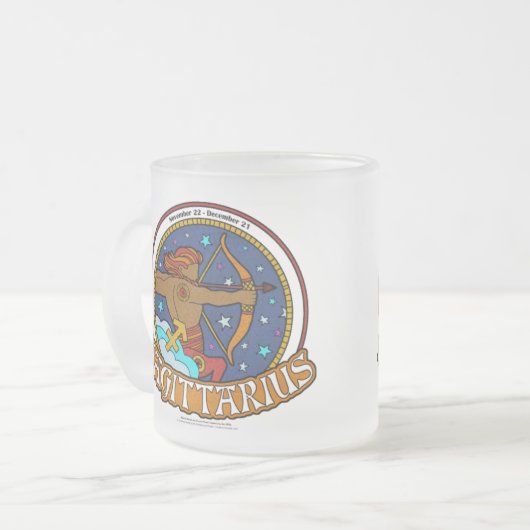 NP Sagittarius Frosted Glass Mok (Voorkant links)