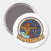NP Sagittarius Large, 3-inch Round Magnet (Voorkant / Achterkant)
