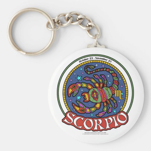 NP Scorpio 2,25-inch Basic Button Sleutelhanger (Voorkant)