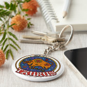 NP Taurus 2,25-inch Basic Button Sleutelhanger (Zijkant)