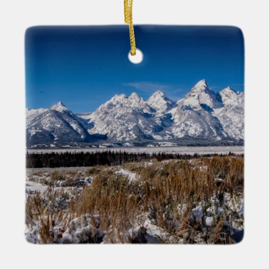 NP-versiering met twee zijden van Grand Teton Keramisch Ornament (Voorkant)