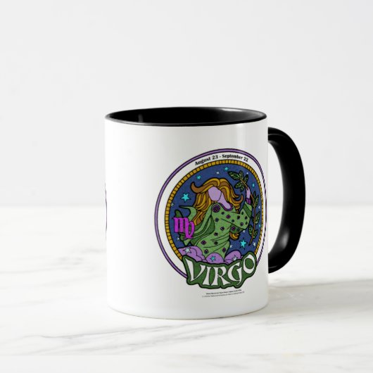 NP Virgo Black 11oz Ringer Mok (Voorkant rechts)