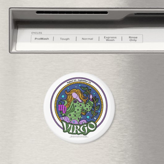 NP Virgo Large, 3-inch Ronde Magnet (Insitu (Vaatwasser))