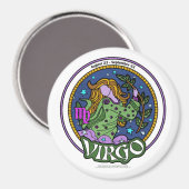 NP Virgo Large, 3-inch Ronde Magnet (Voorkant / Achterkant)