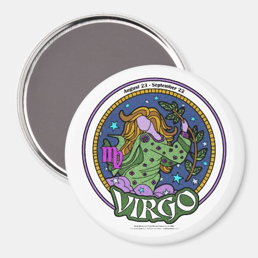 NP Virgo Large, 3-inch Ronde Magnet (Voorkant / Achterkant)