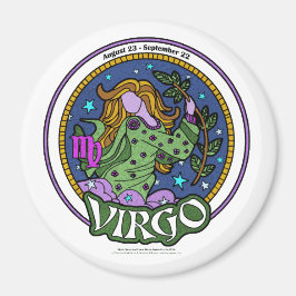NP Virgo Large, 3-inch Ronde Magnet