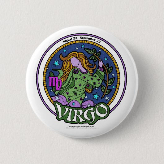 NP Virgo Standard, 2¼-inch Ronde Button (Voorkant)
