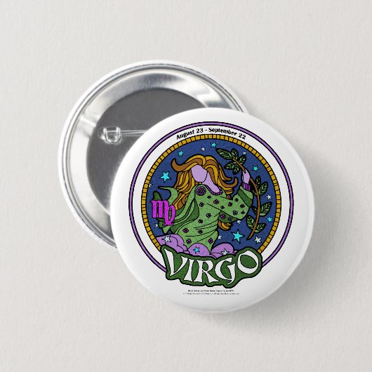NP Virgo Standard, 2¼-inch Ronde Button (Voorkant /achterkant)