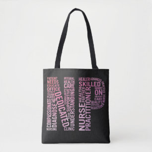 NP Word Art van verpleegkundige Tote Bag