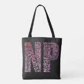 NP Word Art van verpleegkundige Tote Bag (Achterkant)