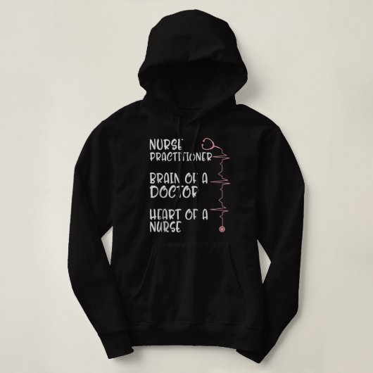 NP Zorgwekenhersenen arts verpleegkundige Hoodie (Design voorkant)