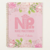 NP Zurse Pink - Aangepaste Floral Journal Planner (Voorkant)