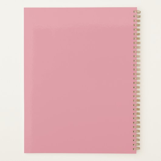 NP zurse roze - Aangepaste Floral Journal Planner (Achterkant)