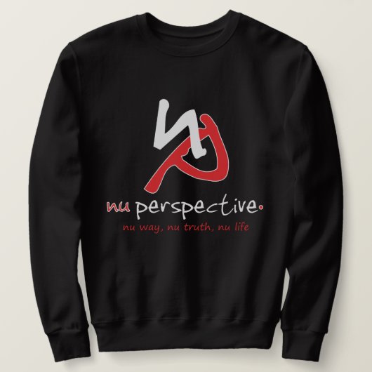 NP Zwart op Zwart Sweatshirt (Design voorkant)