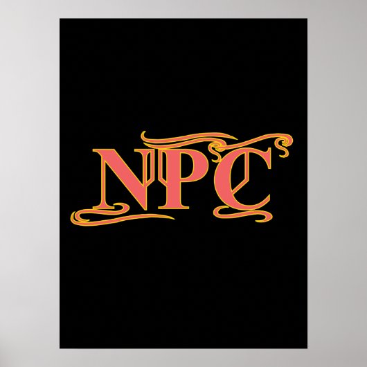 NPC Do Not Maim Rob or Kill Funny RPG Poster (Voorkant)