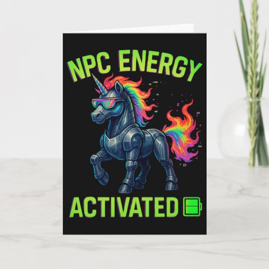 Npc Energie Geactiveerde Grappige Esthetische Game Kaart (Voorkant)