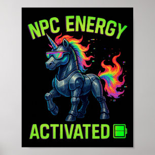 Npc Energie Geactiveerde Grappige Esthetische Game Poster