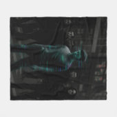 NPC Hunt - Target Glitch vastgelegd Fleece Deken (Voorkant (Horizontaal))