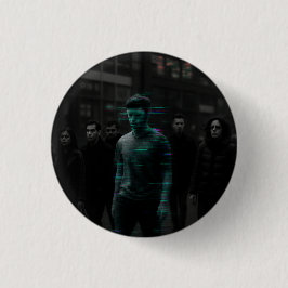 NPC Hunt - Target Glitch vastgelegd Ronde Button 3,2 Cm