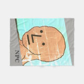 NPC MEME Fun Play Game-deken Fleece Deken (Voorkant (Horizontaal))