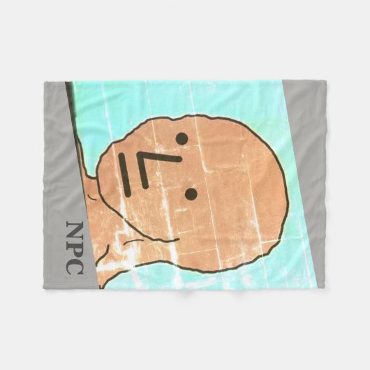 NPC MEME Fun Play Game-deken Fleece Deken (Voorkant (Horizontaal))