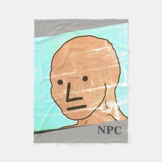 NPC MEME Fun Play Game-deken Fleece Deken (Voorkant)