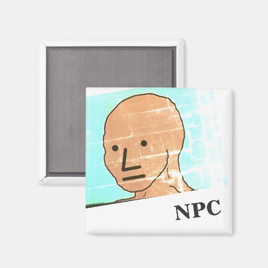 NPC MEME Fun Play Game magneet (Voorkant / Achterkant)