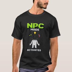 NPC-modus geactiveerd Pixels Grappige Cartoon T-shirt