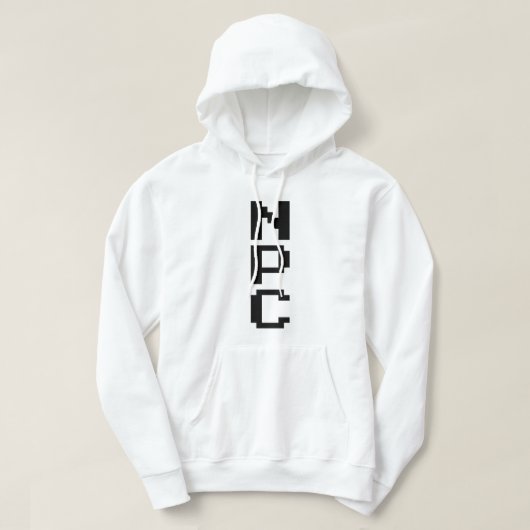 NPC - Niet afspeelbaar teken Hoodie (Design voorkant)