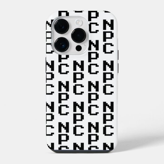 NPC - Niet afspeelbaar teken iPhone Hoesje (Achterkant)