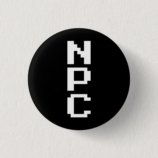 NPC - Niet afspeelbaar teken Ronde Button 3,2 Cm (Voorkant)