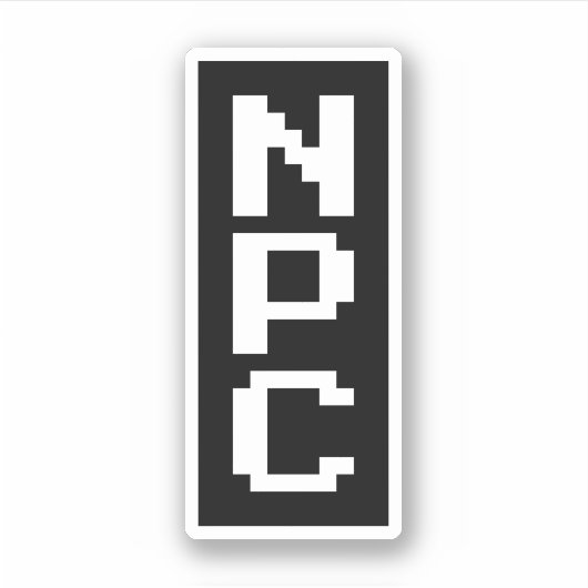 NPC - Niet afspeelbaar teken Sticker (Voorkant)