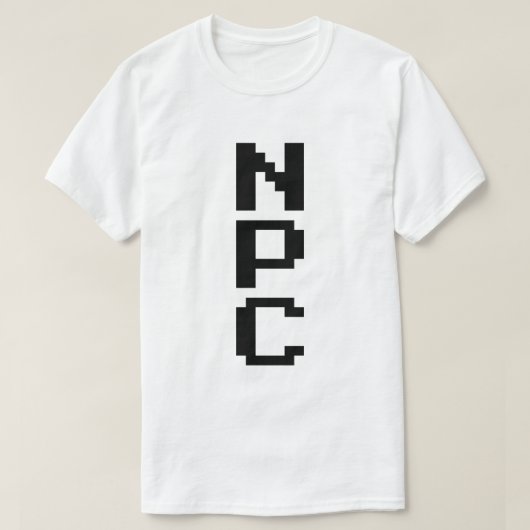 NPC - Niet afspeelbaar teken T-shirt (Design voorkant)