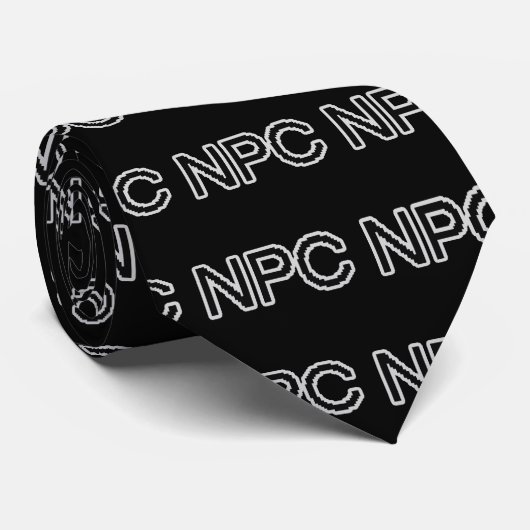 NPC - Niet-afspeelbare geek (gameruitrusting) Stropdas (Opgerold)