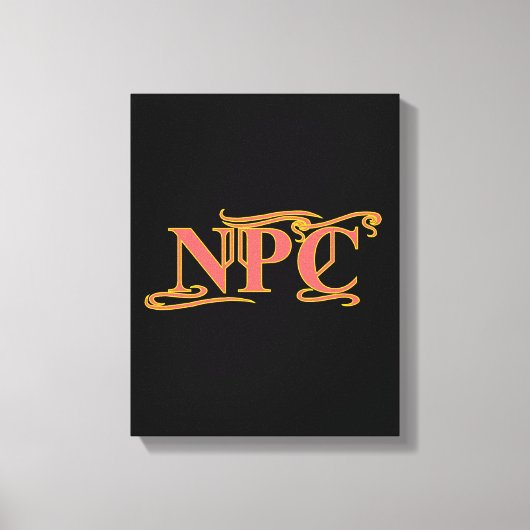 NPC niet Maim Rob of Kill Funny RPG Canvas Afdruk (Voorkant)