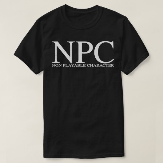 NPC-tekst T-shirt (Design voorkant)