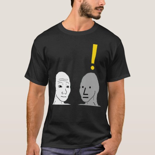 NPC Wojak Meme T-shirt (Voorkant)