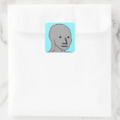 NPC wojak-stickers Vierkante Sticker (Tas)