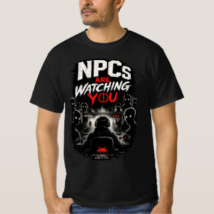 NPC's kijken naar je – Dark Gamer Glitch Design T-shirt