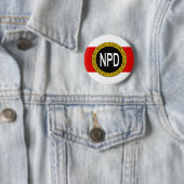 NPD: Nationaal-Demokratische Partei Deutschlands Ronde Button 5,7 Cm (In situ)