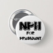 NPH voor president Ronde Button 5,7 Cm (Voorkant /achterkant)