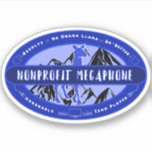 NPM Blue Oval Logo Sticker (Voorkant)