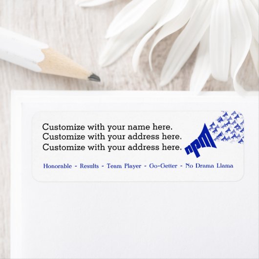 NPM de Etiketten van het Adres van de Terugkeer (Insitu)