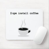 npm installeert koffie JavaScript Programmer Muismat (Met muis)