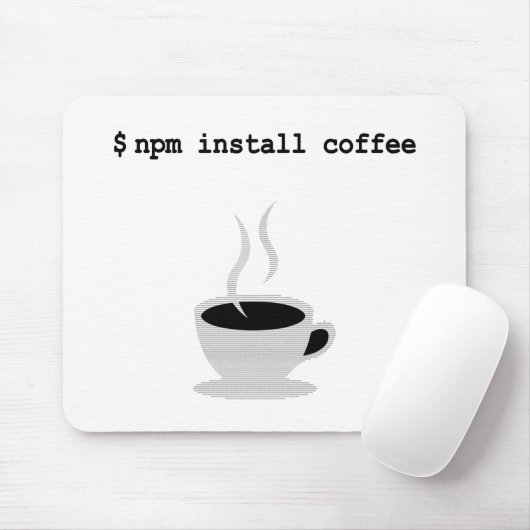 npm installeert koffie JavaScript Programmer Muismat (Met muis)
