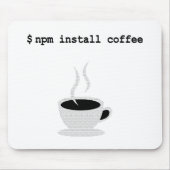 npm installeert koffie JavaScript Programmer Muismat (Voorkant)