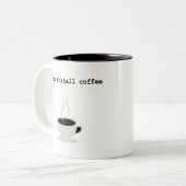 npm installeert koffie JavaScript Programmer Tweekleurige Koffiemok (Voorkant links)