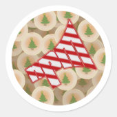 NPM Kerstkoekje Ronde Sticker (Voorkant)