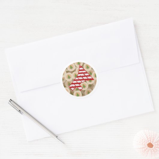 NPM Kerstkoekje Ronde Sticker (Envelop)